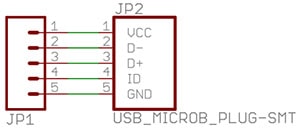 USB MicroB Plug Breakout Board Schematic