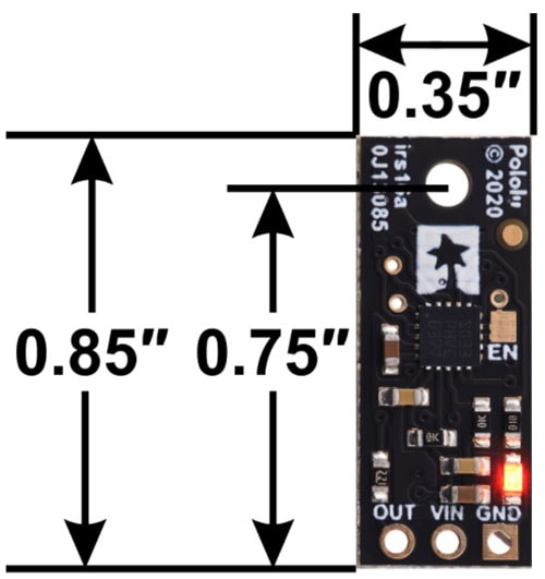 Distance Sensor with Pulse Width Output Dimensions