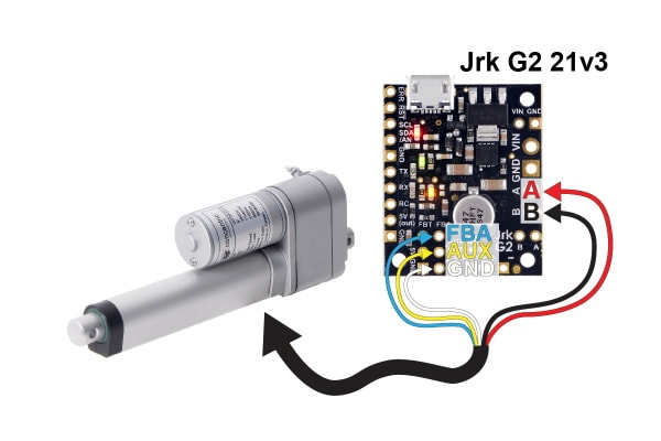 Linear Actuator with Feedback and 2″ Stroke (LACT12P) Connection