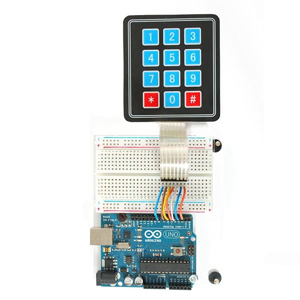 Keypad, Flexible Membrane, 3x4 Matrix, connected to Arduino