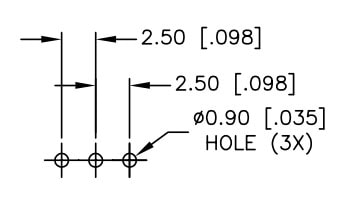 Proto-PIC Recommended Land Pattern for SPDT mini Switch