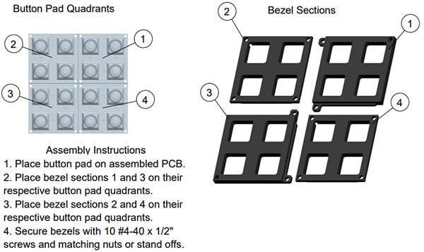 Bottom Bezel Multi-Unit Assembly