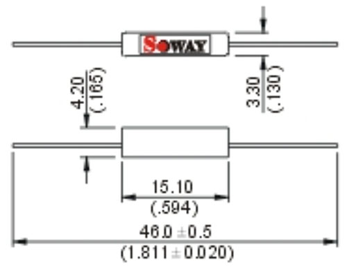 Insulated Reed Switch Dimensions