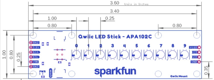 PPCOM-18354_SparkFun_Qwiic_LED_Stick_APA102C_Dimensions