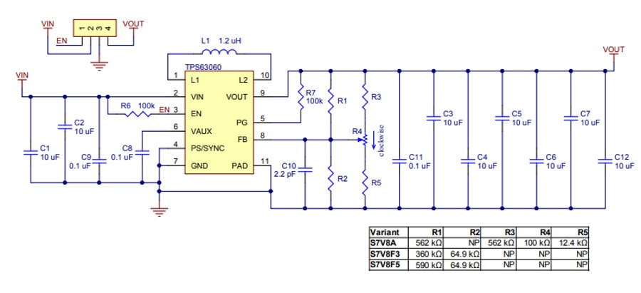 Adjustable Step-Up/Step-Down Voltage Regulator Schematic