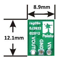 S7V7F5 Step-Up/Step-Down Voltage Regulator Pololu dimensions image