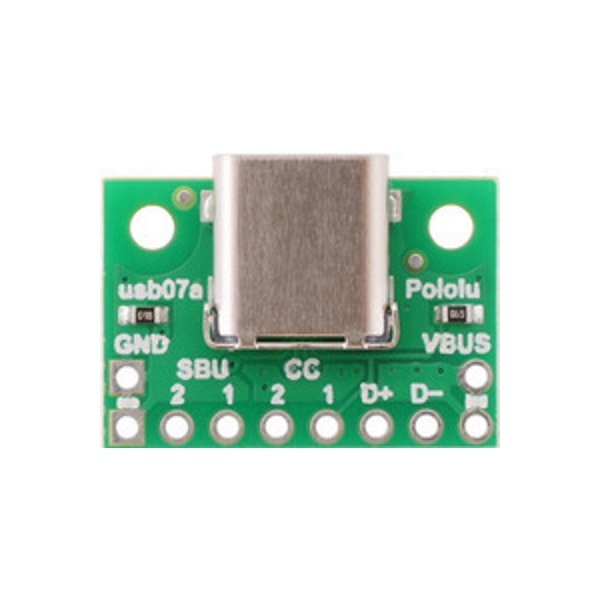 USB 2.0 Type-C Connector Breakout Board Top View