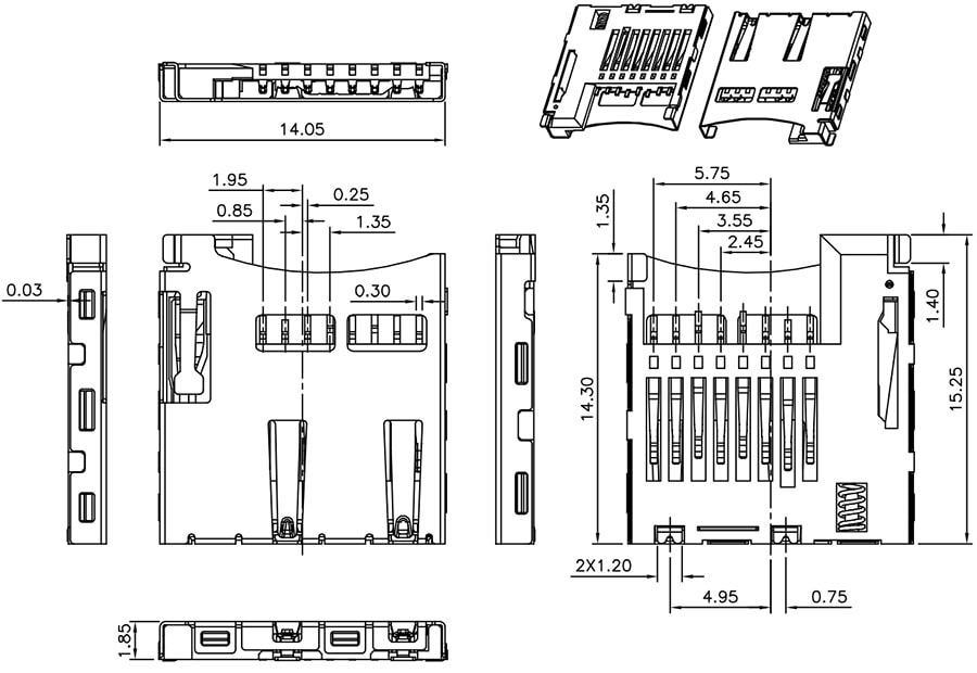microSD Socket PRT-00127