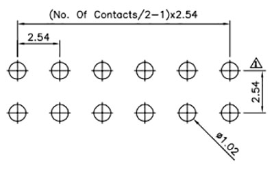 Headers - 6-pin 2x3, Male, PTH, 2.54mm (0.1