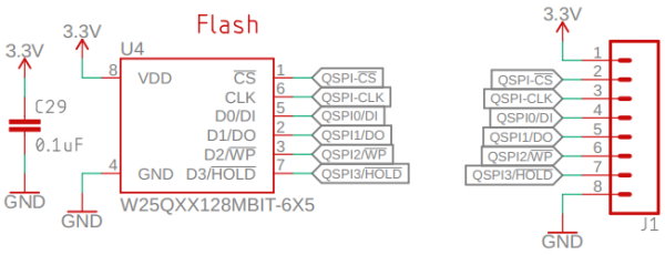 Serial Flash Breakout Schematic