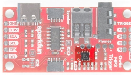 Qwiic MP3 Trigger from SparkFun includes two Qwiic connectors
