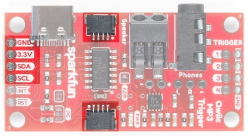 Qwiic MP3 Trigger from SparkFun includes two Qwiic connectors